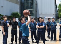20170613 지회장배체육대회 2일차 경기-지회 앞(농구:원자력1,2 vs 터빈1공장, 줄넘기:CS공장)